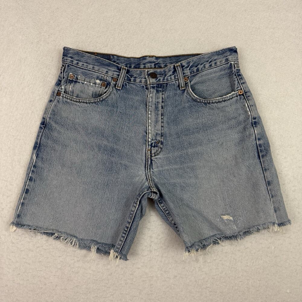 Levi’s 512 Denim Cutoff Shorts Mens 34 Light Wash Made In Australia